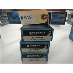 80 Rnds Federal 150 gr 30-30 Win Soft Point FN