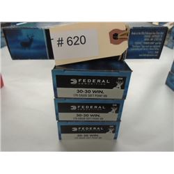 80 Rnds Federal 170 gr 30-30 Win Soft Point RN