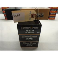 200 Rnds Blazer Brass 180 gr 40 S&W FMJ