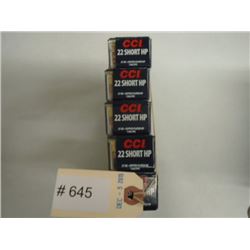 500 Rnds CCI 27 gr 22 Short HP
