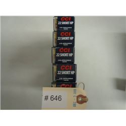 500 Rnds CCI 27 gr 22 Short HP