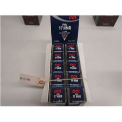 500 Rnds CCI 20 gr 17 HMR FMJ