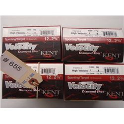 100 Rnds Kent Velocity 2 3/4 in, 8 Shot, 1 Load 12 Gauge Diamond Shot Sporting/Target