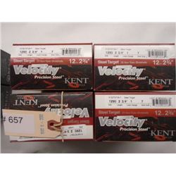 100 Rnds Kent Velocity 2 3/4 in, 7 Shot, 1 Load 12 Gauge Velocity Precision Steel Target