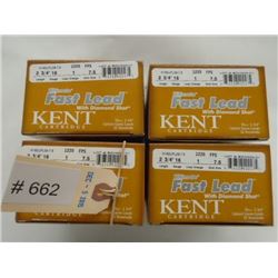 100 Rnds Kent Ultimate Fast Lead 2 3/4 in, 7.5 Shot, 1  Load 16 Gauge Diamond Shot Upland Game