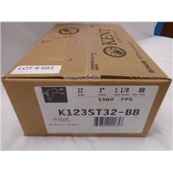 Case, 250 Rnds, Kent Fasteel 3 in, BB Shot, 1 1/8 load  12 Gauge Precision Plus