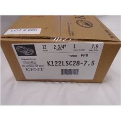 Case, 250 Rnds, Kent Sporting Velocity 2 3/4 in, 7.5 Shot, 1  load  12 Gauge Diamond Shot