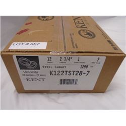 Case, 250 Rnds, Kent Velocity 2 3/4 in, 7 Shot, 1  load  12 Gauge
