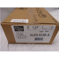Case, 250 Rnds, Kent Sporting Velocity 2 3/4 in, 8 Shot, 1  load  12 Gauge Diamond Shot