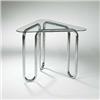 Image 1 : PEL, HT8 occasional table, United Kingdom, 1931, chrome steel, glass, 23.5"w x 23.5"d x 2...