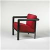 Image 1 : Robert Mallet-Stevens, armchair, France, c.1928, enameled metal, upholstery, 24"w x 25"d ...