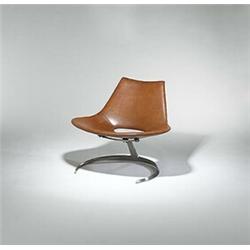 Preben Fabricius and Jorgen Kastholm, Scimitar chair, Ivan Schlechter Mfg., Denmark, 1962<b...