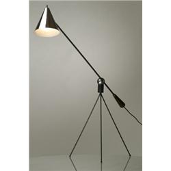 Gilbert Watrous, floor lamp, Heifetz Manufacturing Company, USA, 1951, brass, enameled me...