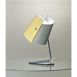 Lester Geis, table lamp, model T-5-G, Heifetz Manufacturing Company, USA, 1951, enameled ...