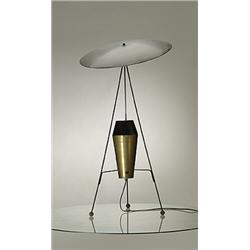 A.W. and Marion Geller, floor lamp, Heifetz Manufacturing Company, USA, 1951, brass, enam...