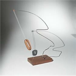 Yasha Heifetz, untitled, USA, c.1951, cherry wood, nickel, string, 12"w x 13.5"d x 20.5"h...
