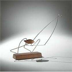 Yasha Heifetz, untitled, USA, c.1951, cherry wood, nickel, 20"w x 4.5"d x 15.5"h, Impre...