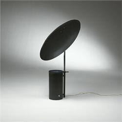 George Nelson, custom Half-Nelson lamp, Koch & Lowy, USA, c.1960, enameled metal, chrome ...