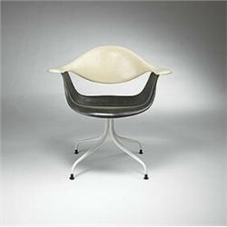 George Nelson, DAF, Herman Miller, USA, 1956, fiberglass, enameled metal, 29"w x 24"d x...