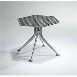 Alexander Girard, table, Herman Miller, USA, 1967, cast and plated aluminum, 17"w x 20"...