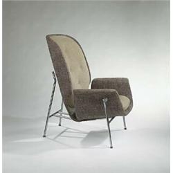 George Nelson, Kangaroo lounge chair, Herman Miller, USA, 1956, upholstered plywood, brus...