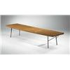 Image 1 : George Nelson, slat bench, Herman Miller, USA, c.1955, birch, metal, upholstery, 72"w x...