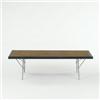 Image 1 : George Nelson, bench, Herman Miller, USA, lacquered birch, caning, steel, 18"w x 48"d x...