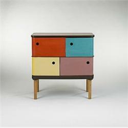 Henry Glass Swingline Cabinet Fleetwood Furniture Company Usa 1951 Lacquered Masonit