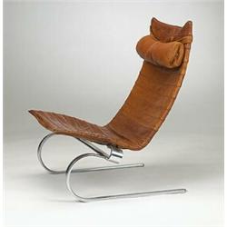 Poul Kjaerholm, PK-20 lounge chair, E. Kold Christensen, Denmark, 1967, stainless steel, ...