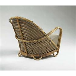 Arne Jacobsen, AJ 237 lounge chair, E.V.A. Nissen & Co., Denmark, 1936, bamboo, upholster...