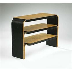 Alvar Aalto, shelves, Finmar, Finland, c.1933, bent and laminated birch with lacquer, 3...