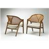 Image 1 : Edward Wormley, cane back chairs, pair, Dunbar, USA, c. 1954, molded and laminated walnut...