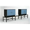 Image 1 : Paul Laszlo, bench with attached cabinets, Laszlo, Inc., USA, 1950s, lacquered wood, birc...