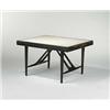 Image 1 : Paul Laszlo, end table, Laszlo, Inc., USA, 1950s, ebonized wood, leather, 26"w x 32"d x...