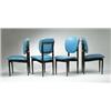 Image 1 : Paul Laszlo, dining chairs, set of eight, Laszlo, Inc., USA, c.1954, lacquered wood, upho...