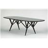 Image 1 : Paul Laszlo, dining table, Laszlo, Inc., USA, 1950s, lacquered wood, 102"w x 40"d x 28....