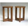 Image 1 : Samuel Marx, end tables, pair, Quigley, USA, 1940s, burl wood, 18"dia x 25"h, A fine ...