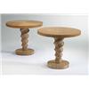 Image 1 : Johann Tapp, tables, pair, Tapp, Inc., USA, 1940s, Elm and birch veneer, 26"dia x 22.5"...
