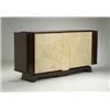 Image 1 : Jules LeLeu, cabinet, France, 1930s, palisandre, parchment, sycamore, 79"w x 20"d x 39"h<...