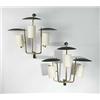 Image 1 : Rafael, sconces, pair, France, c. 1953, enameled and polished brass, 22"w x 13"d x 21"h<b...