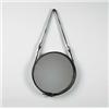Image 1 : Jacques Adnet, wall mirror, In Collaboration With Hermes, France, c.1950s, leather over s...
