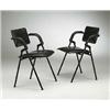 Image 1 : Jacques Adnet, side chairs, pair, In Collaboration With Hermes, France, 1950s, leather ov...