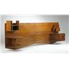 Image 1 : Gio Ponti, headboard, Italy, c. 1950, Italian walnut, 106"w x 16.5"d x 39.75"h, Custom ...