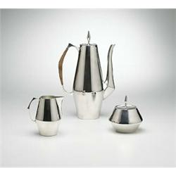 Gio Ponti, Diamond coffee service, Reed & Barton, USA/Italy, c.1951, sterling silver, can...