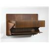 Image 1 : Ico & Louisa Parisi, wall mounted nightstands, pair, Italy, 1954, Italian walnut, 24.75"w...