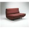 Image 1 : Marco Zanuso, Sleep-O-Matic settee, Arflex, Italy, 1954, brass, metal, upholstery, 60"w...