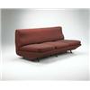 Image 1 : Marco Zanuso, Sleep-O-Matic sofa, Arflex, Italy, 1954, brass, metal, upholstery, 74"w x...