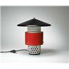 Image 1 : Gino Sarfati, attribution, table lamp, Lightolier, USA, 1950s, enameled and perforated me...