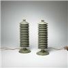 Image 1 : K.E.M. Weber, attribution, table lamps, Miller Lamp Co., USA, 1930s, enameled copper, gla...