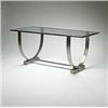 Image 1 : Donald Deskey, dining table, Deskey-Vollmer, Inc., USA, c.1927, chrome steel, glass, 65...